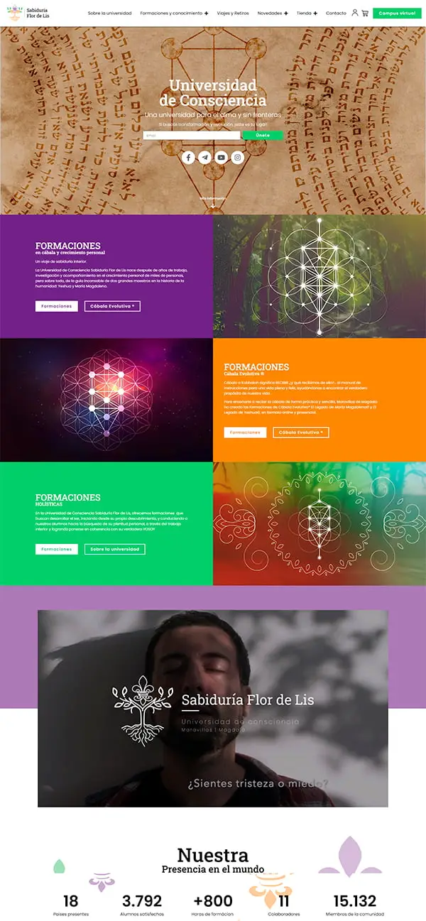 portfolio velaris agencia marketing sabiduria flor de lis