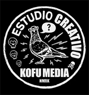 Kofumedia agency website logo logotipo vectorizado blanco y negro