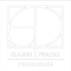 Claudia Pradas logotipo vectorizado blanco y negro