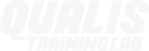 Qualis training logotipo vectorizado blanco y negro